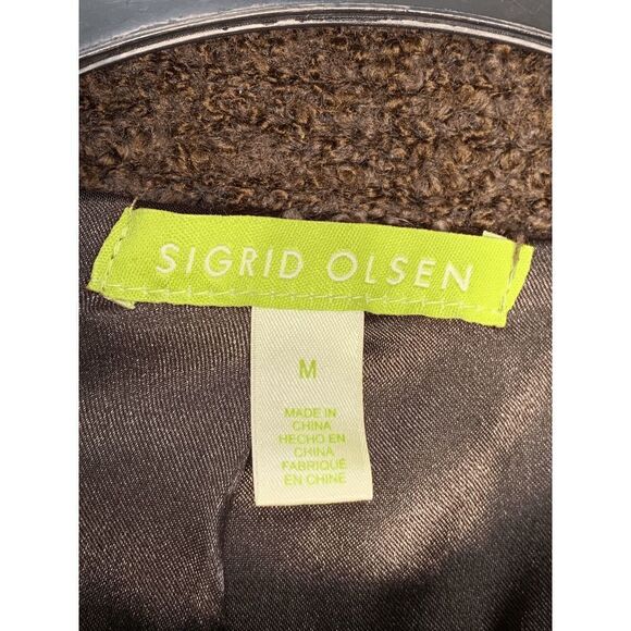 Sigrid Olsen Women's Blazer Jacket Lined Brown Medium - Picture 10 of 10